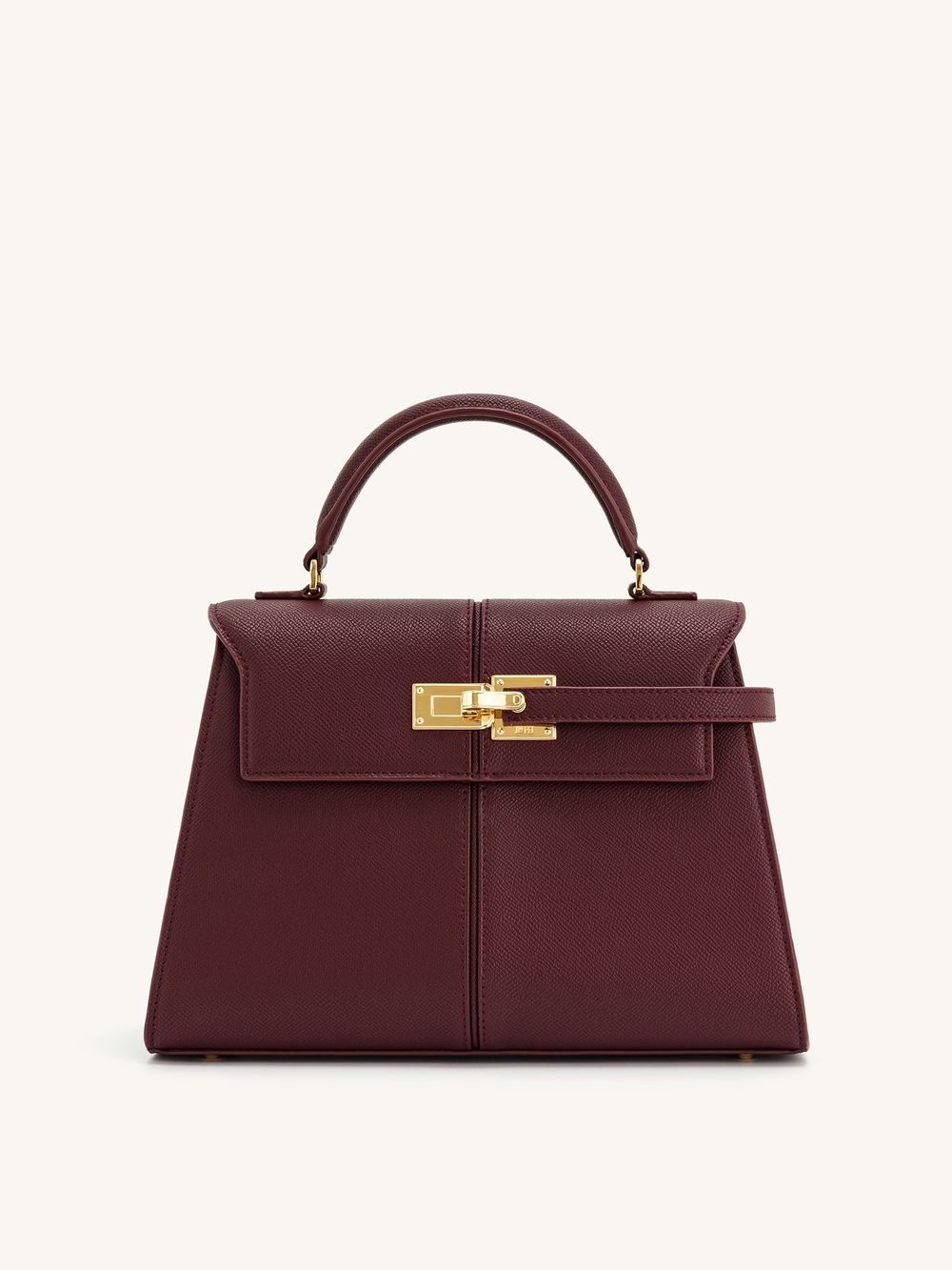 JW PEI Structured Top-Handle Satchel in Burgundy
